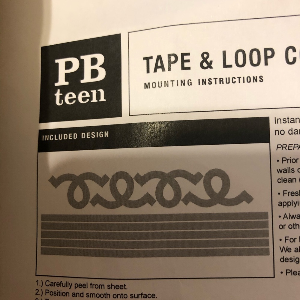 Pottery Barn Teen White Wall Decals New - Picture 3 of 3